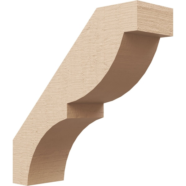 Ekena Millwork 3-inch W x 10-inch D x 10-inch H Valencia Rough Cedar Woodgrain TimberThane Knee Brace, Primed BRCUR03X10X10VALRCPR - main